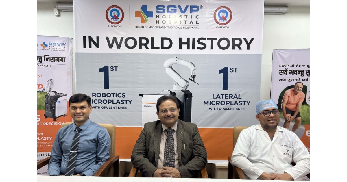 World's first fully active robotic microplasty surgery performed at SGVP Holistic Hospital Ahmedabad